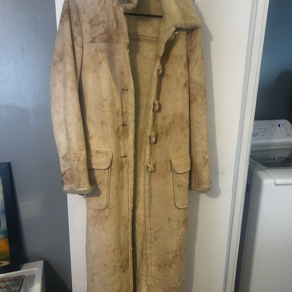 Women's Tan Shearling Coat